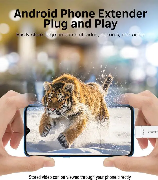 Alt view image 5 of 5 - JOSTART USB C Flash Drive128GB, High Speed USB 3.2 Memory Stick, 500MB/s USB C Thumb Drive Photo Stick for iPhone 15 Series/PS4/USB C iPad/OTG Android/Windows/Mac OS/iOS/Linux