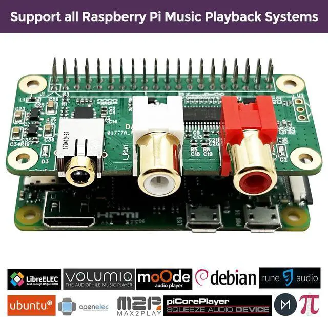 Alt view image 4 of 5 - innomaker Raspberry Pi HiFi DAC MINI HAT PCM5122 HiFi DAC Audio Card Expansion Board for Raspberry Pi Zero/Zero 2/Zero 2W/Pi5/PI4