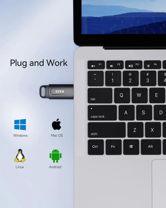 Alt view image 4 of 5 - K&ZZ 64GB Flash Drive 5 Pack USB Flash Drives 64 GB Thumb Drive Retractable USB 3.0 Drive Memory Stick Jump Drives Multipack 64G 3.0 (5 Colors: Black Red Blue Green Purple)