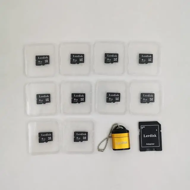 Alt view image 5 of 5 - Lerdisk Factory Wholesale Micro SD Card 8GB U1 Pack of 10 in Bulk MicroSD with SD Adapter Produced by Authorized Licencee(8GB)