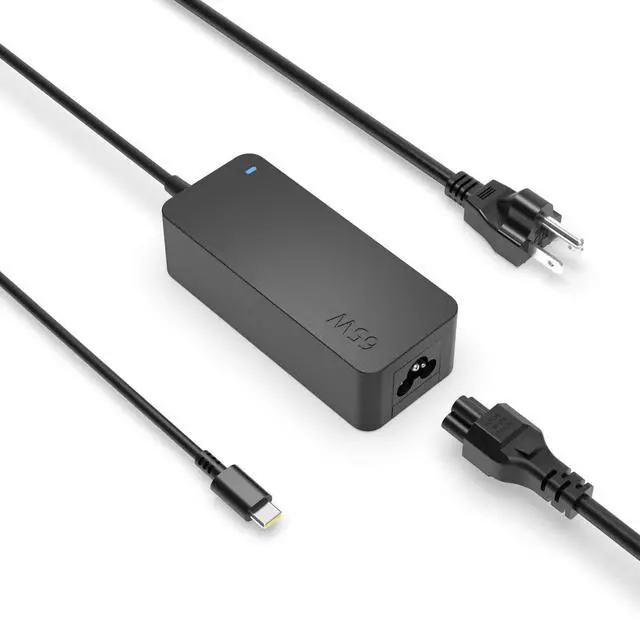 Main image of Fast Charger Fit for Lenovo IdeaPad Flex 5 3 7 CB Laptop, USB C - New Version - 10Ft Extended Sturdy Cable, Power Light, (UL Certified Safety), PD Fast Charging, 14IAU7 15ITL05, 65W, 45W