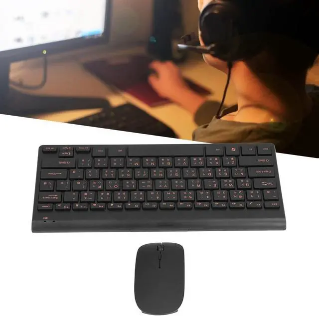 Alt view image 4 of 5 - 2.4G Chinese English Keyboard Mouse Combo, 78 Keys Traditional Mute Keyboard Engraving, Keyboard Mouse Set for Home, Office