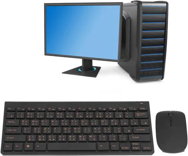 Alt view image 3 of 5 - 2.4G Chinese English Keyboard Mouse Combo, 78 Keys Traditional Mute Keyboard Engraving, Keyboard Mouse Set for Home, Office