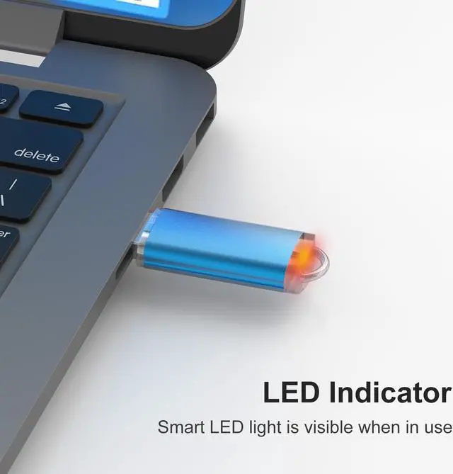 Alt view image 5 of 5 - RAOYI 10 Pack 64GB USB Flash Drives USB 2.0 Memory Stick Bulk Thumb Drives Thumb Drive Jump Drive (5 Mixed Colors: Black Blue Green Orange Silver)