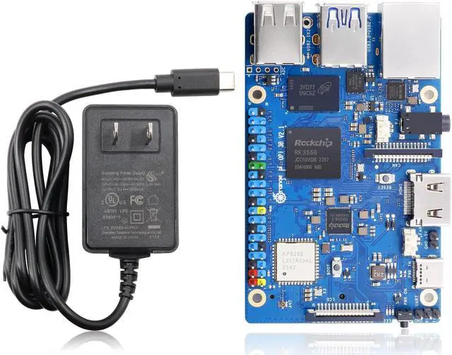 Main image of Orange Pi 3B 2GB LPDDR4/4X Rockchip RK3566 Quad-Core 64-Bit Single Board Computer with eMMC Socket, Support WiFi 5 and Bluetooth, Development Board Run Android/Ubuntu/Debian (Pi 3B 4GB+Power Supply)