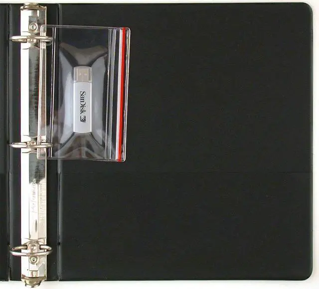 Alt view image 3 of 5 - StoreSMART - Flash Drive Zipper Case for 3-Ring Binders - 10-Pack - Vinyl Plastic - R1831-FLASH10 - Made in USA