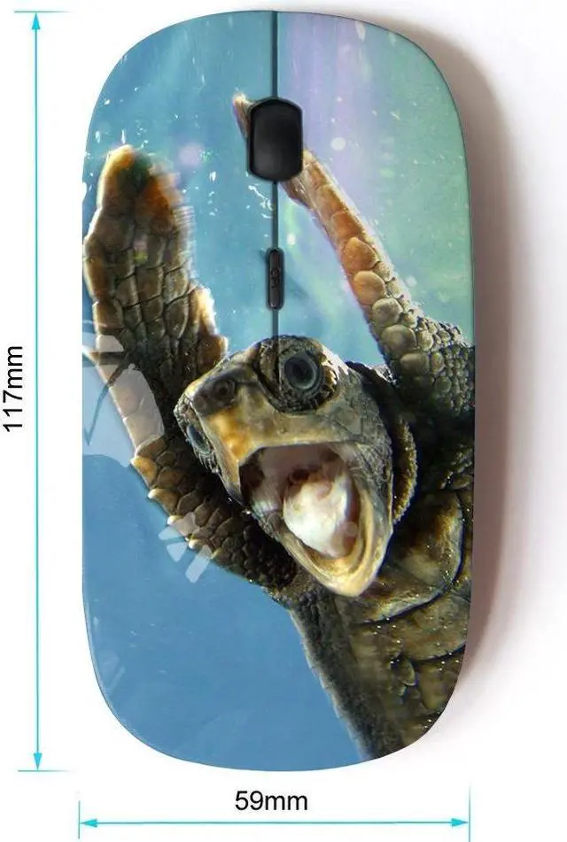 Alt view image 2 of 4 - STPlus Turtle Animal 2.4 GHz Wireless Mouse with Ergonomic Design and Nano Receiver