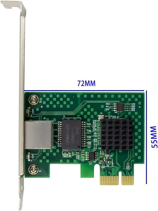 Alt view image 4 of 5 - 2.5GBase-T PCIe 3.1 Network Adapter with Intel I225-V+3ft Cat8 Ethernet Cable 2500/1000/100Mbps PCI Express Gigabit Ethernet Card RJ45 LAN Controller for Windows 10/11 with Low Profile Bracket