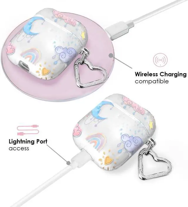 Alt view image 4 of 5 - Velvet Caviar Compatible with AirPods Case 2nd and 1st Generation - Cute Protective Hard Cover for Women - Sweet Dreams Frosted