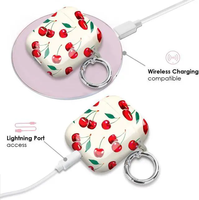 Alt view image 4 of 5 - Velvet Caviar Compatible with AirPods Case 2nd and 1st Generation - Cute Protective Hard Cover for Women - Cherry