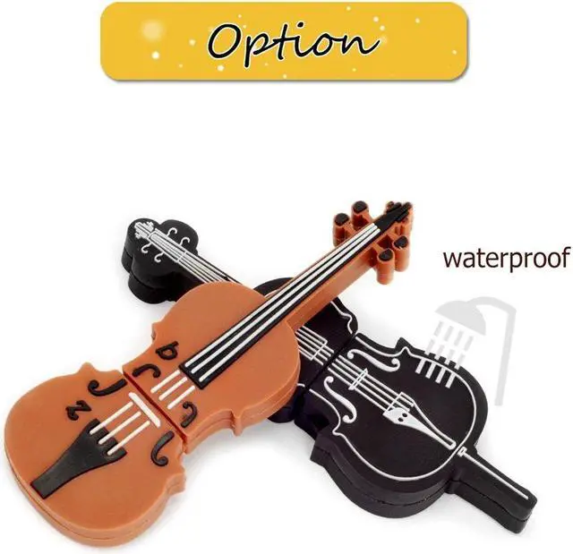 Alt view image 3 of 5 - LEIZHAN 5x16GB USB Flash Drive Musical Instruments USB 2.0 Memory Stick Pen Drive(Yellow Guitar,Red Guitar,Cello,Violin,Piano)