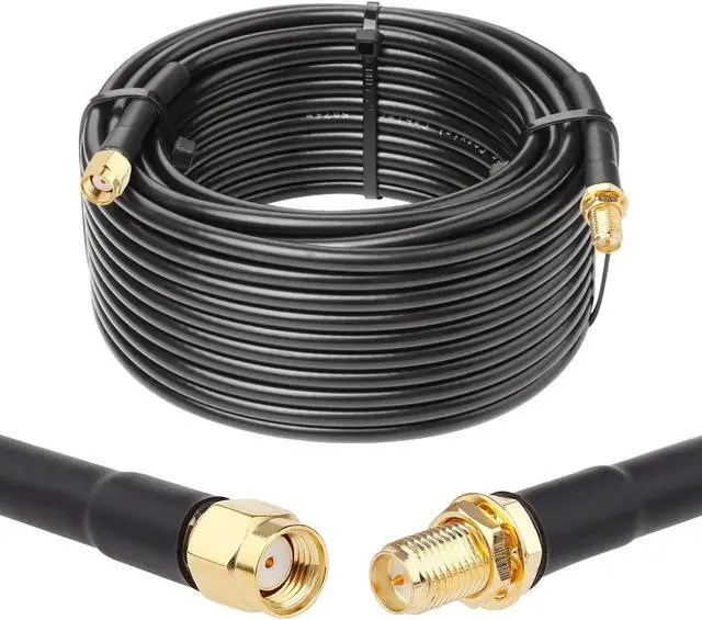 Main image of 50ft RP-SMA Male to RP-SMA Female Coax Cable, XRDS -RF RG58 RP-SMA WiFi Antenna Extension Coax Cable for WiFi LAN Router Wireless Network Card Adapte