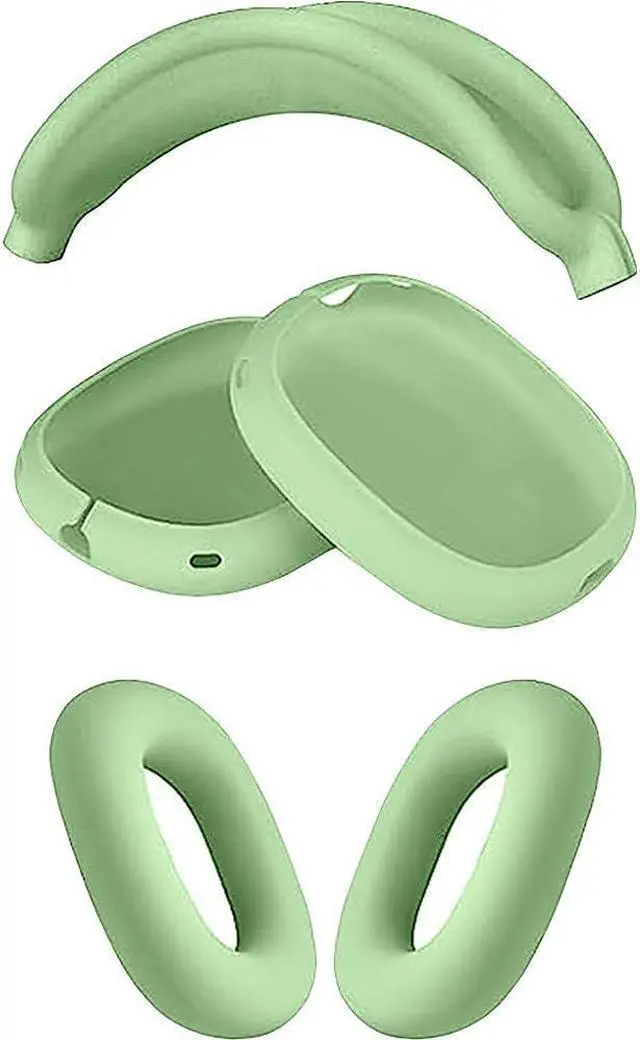 Alt view image 2 of 5 - SaharaCase Silicone Combo Kit Case for Apple AirPods Max Headphones [Rugged] Headphone Protection Antislip Grip Slim Fit (Green)