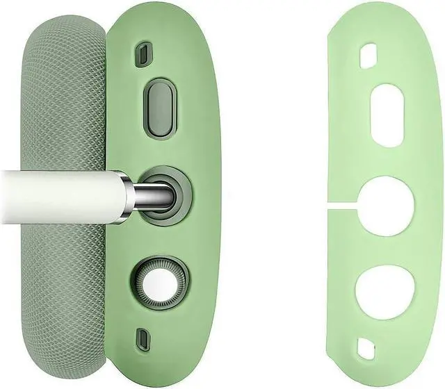 Alt view image 5 of 5 - SaharaCase Silicone Combo Kit Case for Apple AirPods Max Headphones [Rugged] Headphone Protection Antislip Grip Slim Fit (Green)