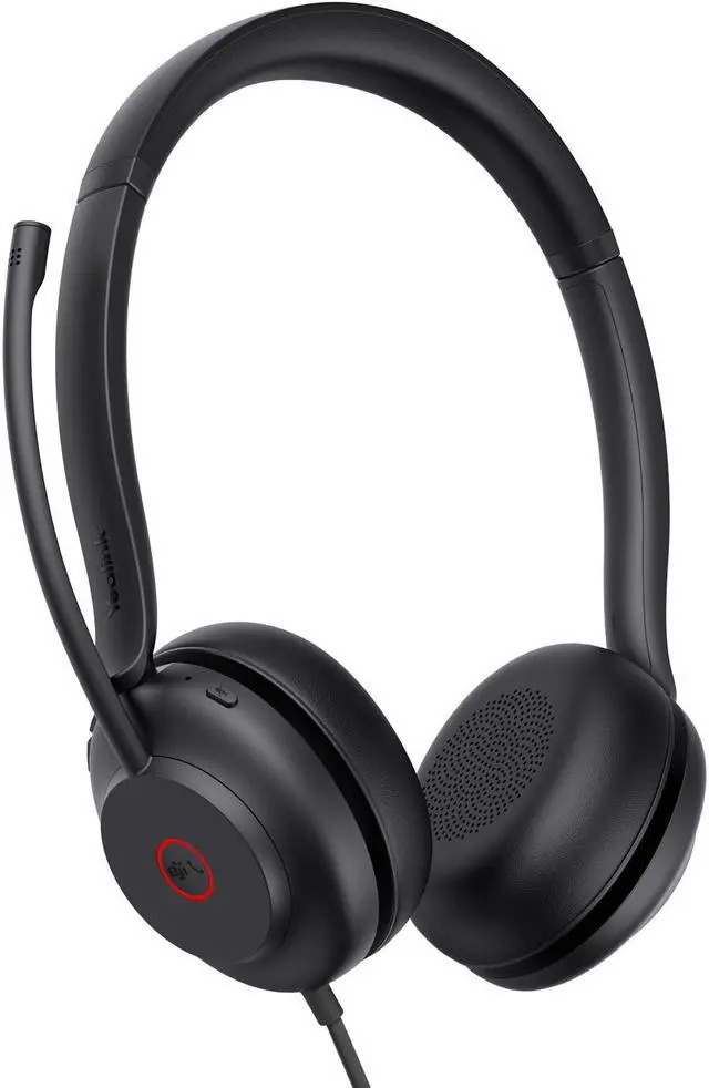 Main image of Yealink UH35 USB Headset for PC, Wired Headphones with Noise Cancelling Microphone, Certified Teams, All-Day Comfort Design, Stereo Headset for Home Office Online Meeting, Easy Mute, Busylight