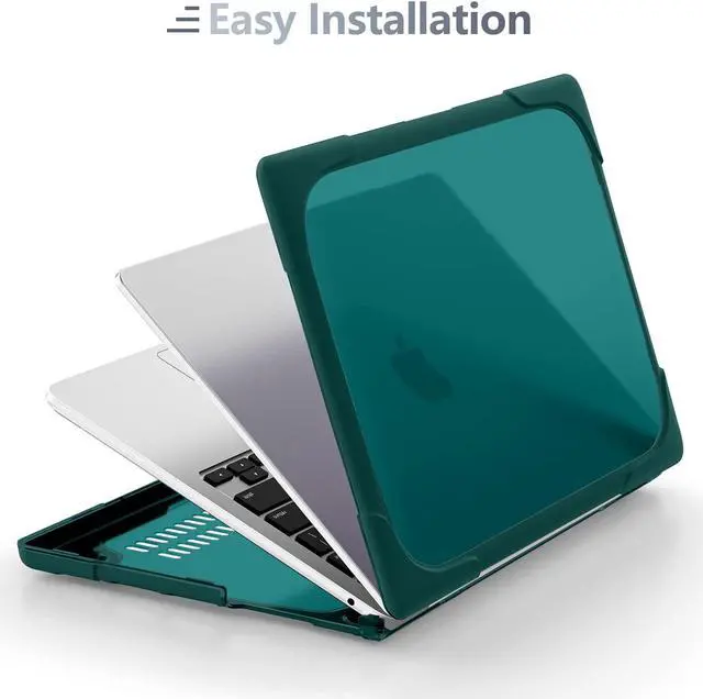 Alt view image 5 of 5 - Batianda for New MacBook Air 13.6 inch Case 2025 M4 2024 2022 Release Model A3240 A2681(M2) A3113(M3), Heavy Duty Shockproof Protective Hard Shell with Fold Kickstand & Keyboard Cover, Teal