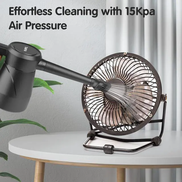 Alt view image 2 of 5 - Electric Air Duster, Air Blower, Replacement for Compressed Air Cans, Multi-Use Cleaning Tools with 9.8ft Cord for Electronics, Keyboard, Fans, Hairs, Cars, BBQ, Super Powerful and Last for Years