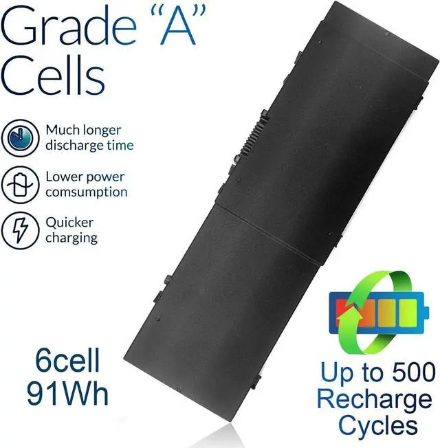 Alt view image 5 of 5 - 91WH Type MFKVP Laptop Battery for Dell Precision 15 7510 7520 17 7710 7720 M7510 M7710, Replacement fits 451-BBSB 451-BBSE 451-BBSF GR5D3 M28DH T05W1 TO5W1 TWCPG RDYCT 0FNY7 1G9VM, 11.4V 6-Cell