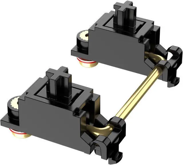 Alt view image 2 of 5 - DUROCK Stabilizer V3, Screw in Stabilizers with 2u 6.25u 7u Wires, PCB Mount Keyboard Stabilizers for Mechanical Keyboards (V3 Black Gold 100% Kit)