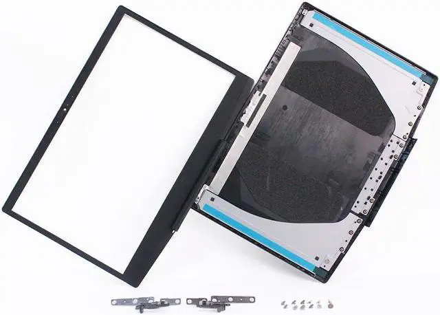 Main image of Eclass LCD Back Cover Screws Hinges Front Bezel Covers Set Black for Dell Ins-piron Gaming 0747KP 747KP G3 15 3500 3590 Laptop Top Case with Hinge Kit Frame Rear Lid Screw 10PCS Blue Logo
