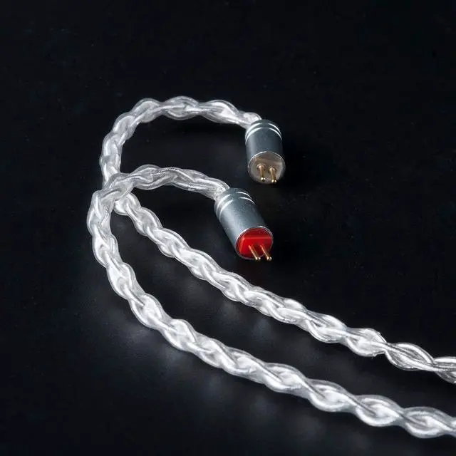 Alt view image 5 of 5 - FEDAI Earphone Cable Upgrate 8 Core Silver Plated Copper Cable HiFi Headphones IEM Cable with 2 Pin for ES4 ZST ZSN AS10 ZS10 CCA C10 C16 ZSX ZS10 PRO AS16 ZSR TRN V80 V90 BA5C12(2.5mm, 2 pin)