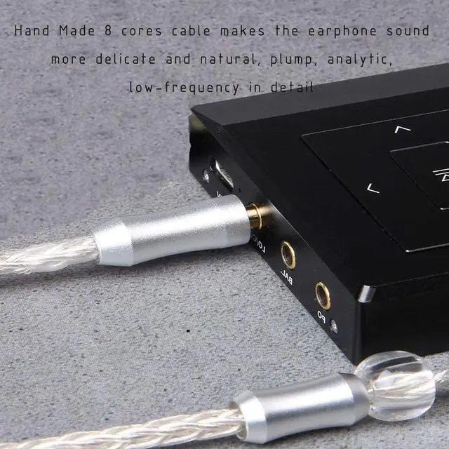 Alt view image 3 of 5 - FEDAI Earphone Cable Upgrate 8 Core Silver Plated Copper Cable HiFi Headphones IEM Cable with 2 Pin for ES4 ZST ZSN AS10 ZS10 CCA C10 C16 ZSX ZS10 PRO AS16 ZSR TRN V80 V90 BA5C12(2.5mm, 2 pin)