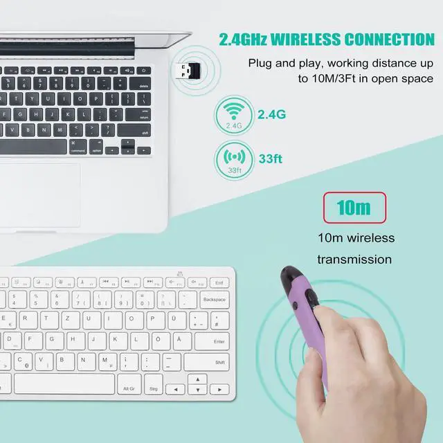Alt view image 4 of 5 - Optical Pen Mouse, BT 2.4 G Dual Mode Pocket Pen Mouse, Sensitive Touch Head, for Windows, for iOS, for Android Systems