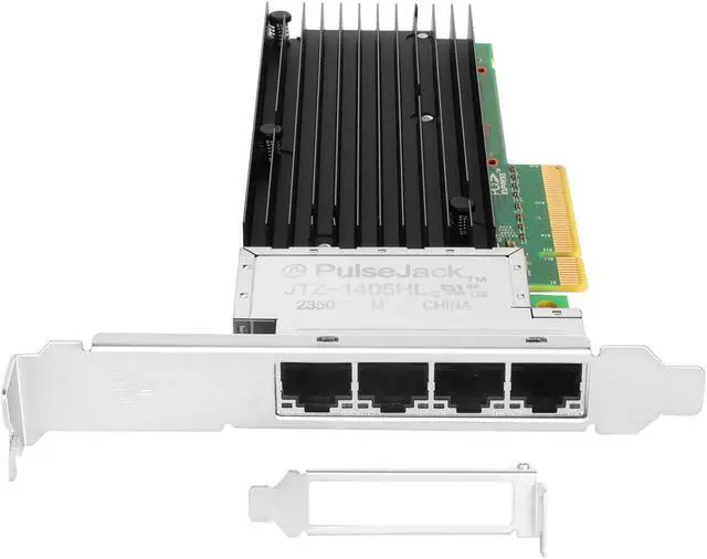 Alt view image 2 of 5 - Vogzone 10Gb PCI-E NIC Network Card for Intel X710-T4L,2.5GbE/5GbE/10GbE Copper Quad RJ45 Ports, with Intel X710TM4 Chip,10GbE PCI Express 3.0 X8 Ethernet Adapter Support Windows/Linux/VMware