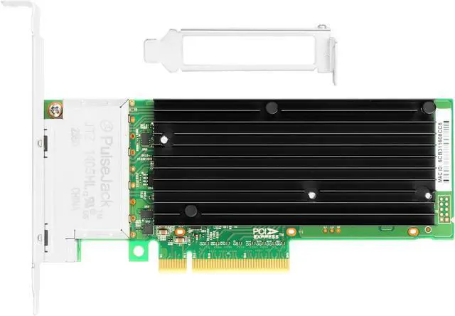 Alt view image 3 of 5 - Vogzone 10Gb PCI-E NIC Network Card for Intel X710-T4L,2.5GbE/5GbE/10GbE Copper Quad RJ45 Ports, with Intel X710TM4 Chip,10GbE PCI Express 3.0 X8 Ethernet Adapter Support Windows/Linux/VMware