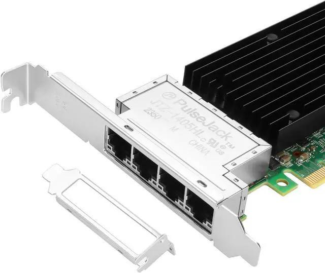 Alt view image 5 of 5 - Vogzone 10Gb PCI-E NIC Network Card for Intel X710-T4L,2.5GbE/5GbE/10GbE Copper Quad RJ45 Ports, with Intel X710TM4 Chip,10GbE PCI Express 3.0 X8 Ethernet Adapter Support Windows/Linux/VMware