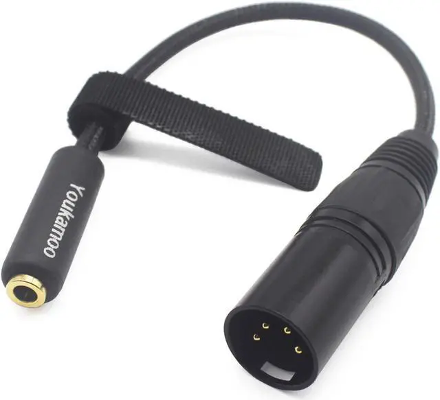 Main image of Youkamoo 4-Pin XLR to 4.4mm Balanced 4 Pole Female Headphone Audio Adapter Cable 15CM, 8 Core Silver Plated Adapter Cable