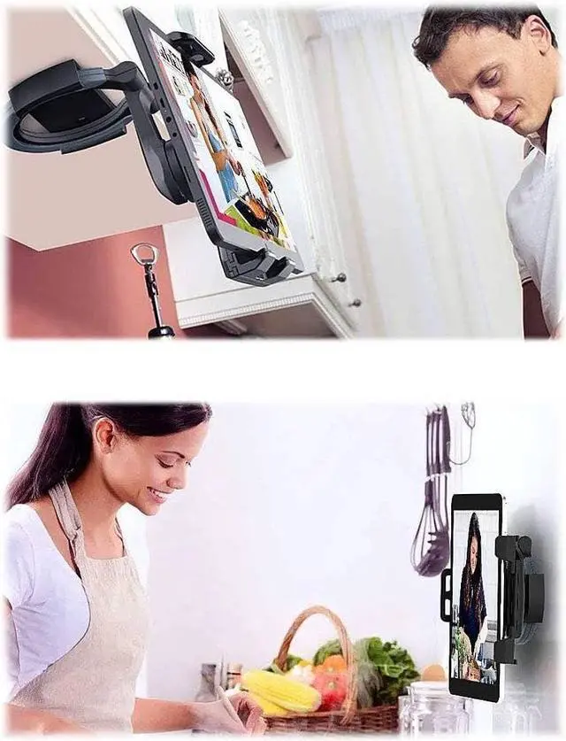 Alt view image 5 of 5 - ZERODAMAGE SAHARA CASE SaharaCase - 2 in 1 Holder Mount for Most Cell Phones and Tablets [360-Degree Rotation] Rugged Wall-Mountable Stand - Black