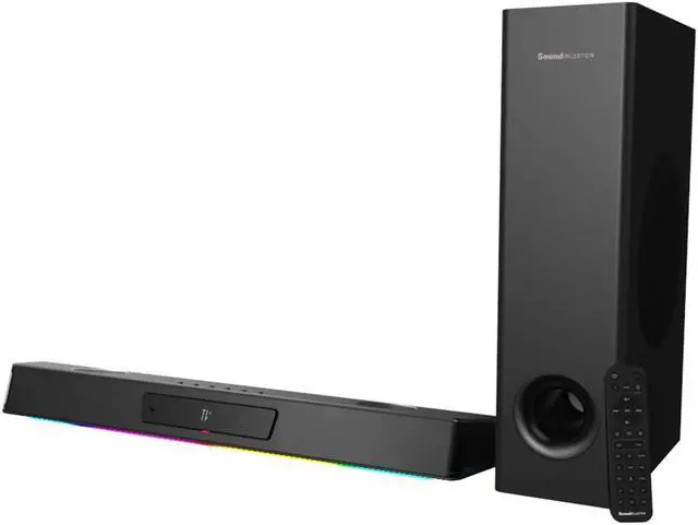 Main image of Creative Sound Blaster Katana V2X 5.1 Multi-Channel Gaming Soundbar with Compact Subwoofer, 180W Peak Power, ft Tri-Amplified 5-Driver Design, Super X-Fi Technology, and RGB Lighting