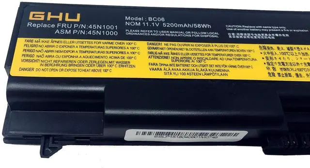 Alt view image 3 of 4 - GHU New Battery 70+ 48 WH Replacement for 0A36302 0A36303 45N1001 42T4733 Compatible with Lenovo Thinkpad T410 T420 T430 W530 W510 W520 L410 T530 L420 L430 42T4235 42T4731 42T4757 42T4737 42T4753