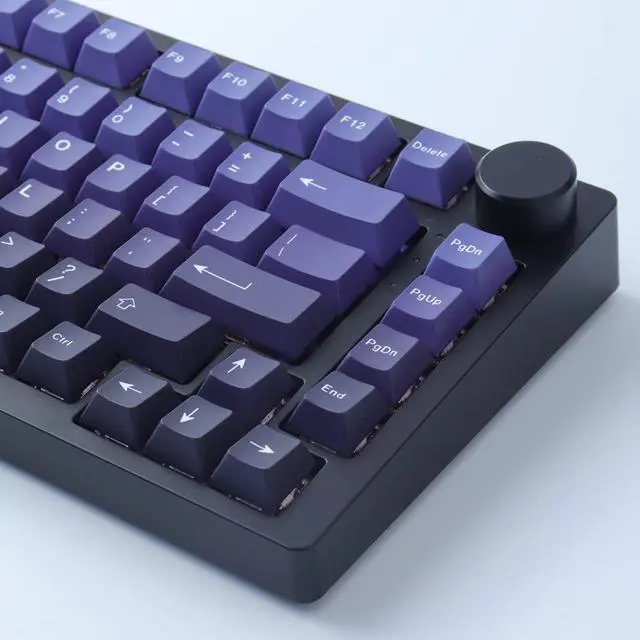 Alt view image 4 of 5 - Hyekit PBT Keycaps 126 Keys Aurora Gradient Keycap Set Dye-Sublimation Keycap Cherry Profile Purple Gradient Keycaps for Cherry Gateron MX Switches Mechanical Keyboards