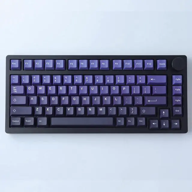 Alt view image 5 of 5 - Hyekit PBT Keycaps 126 Keys Aurora Gradient Keycap Set Dye-Sublimation Keycap Cherry Profile Purple Gradient Keycaps for Cherry Gateron MX Switches Mechanical Keyboards