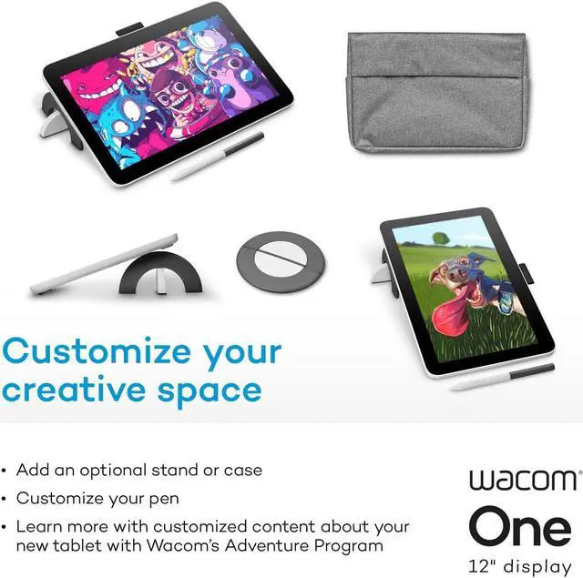 Alt view image 4 of 5 - Wacom One 12 Drawing Tablet with Screen (2023), Full-Laminated 11.6" HD Screen Graphics Monitor, Works with Mac, PC & Chromebook for Drawing, Photo/Video Editing, Design, & Education