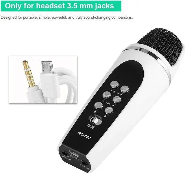 Alt view image 3 of 5 - PUSOKEI Voice Changer Microphone, 3.5mm Jack Mini Portable Voice Changer Device with 4 Voice Conversion Modes for/Android/Smartphone/PC