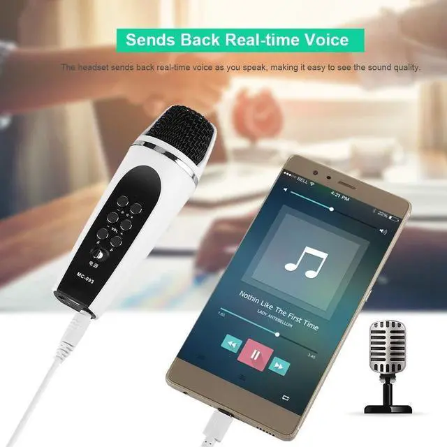 Alt view image 2 of 5 - PUSOKEI Voice Changer Microphone, 3.5mm Jack Mini Portable Voice Changer Device with 4 Voice Conversion Modes for/Android/Smartphone/PC