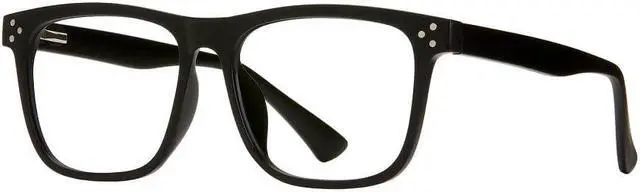 Main image of Blue Planet Blue Light Glasses for Men and Women - Julien Matte Black Bluelight Blockers Glasses for Men and Women, Square Frame Computer Gaming Glasses for Anti Glare, 3.00