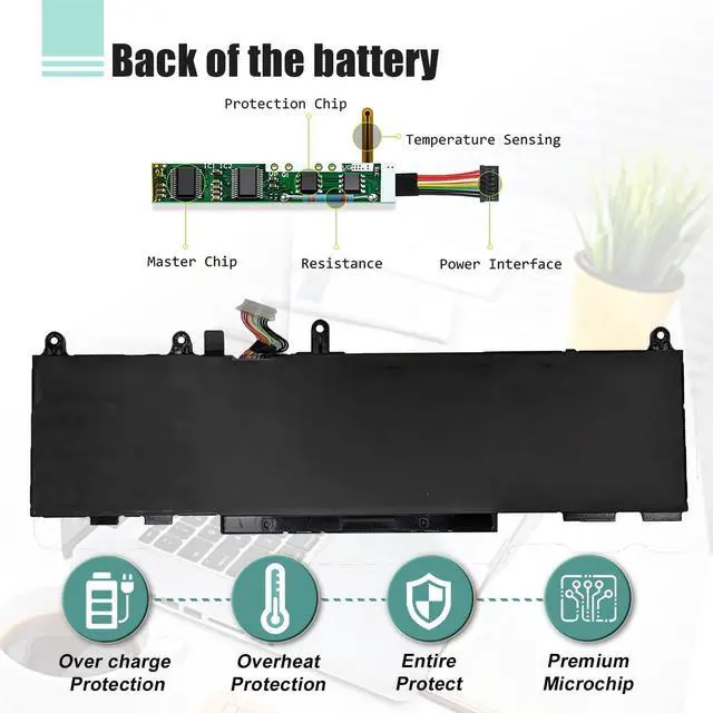 Alt view image 4 of 5 - BOWEIRUI WP03XL M73466-005 Battery for HP EliteBook 830 835 840 845 860 865 G9 G10, EliteBook x360 1040 G9 G10 Series, HP ZBook Firefly 14 G9 G10 Mobile Workstation Battery M64305-421 M73468-005