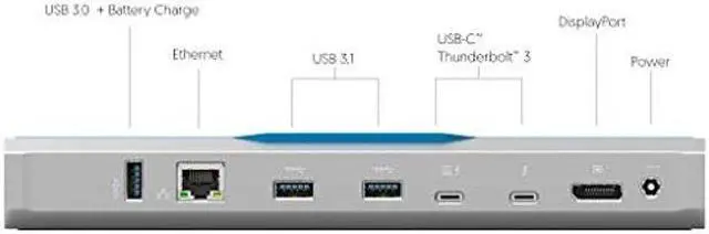 Alt view image 2 of 5 - Accell Thunderbolt 3 Dock - Dual 4K at 60Hz, 70W Charging, 40Gbps, Intel Certified, TB3 Cable, 6 USB Ports, Ethernet, Audio Ports, Aluminum Docking Station, Power Delivery(K160B-001K)