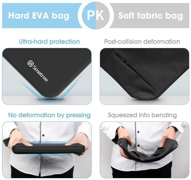 Alt view image 5 of 5 - Smatree Hard Laptop Sleeve for 15.3-inch Lenovo ThinkPad X9 15 Aura Edition, 14.5-inch Acer Nitro V 14, 14-inch Lenovo Yoga 7i/9i 2-in-1, IdeaPad Slim 3/3i, Dell Inspiron 14