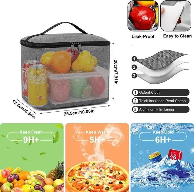 Alt view image 5 of 5 - kadilong 17,3 inch Laptop Backpack with Lunchbox,Insulated Cooler Bag for Work Travel with USB Charging Port,Water Resistant Computer Bag Meal Prep Backpack for Picnic College