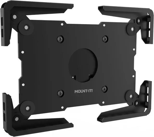 Alt view image 2 of 5 - Mount-It! Universal Tablet Wall Mount, Anti-Theft iPad Mount, Enclosure Fits Tablets from 9.7" to 13" Screen Size, Flush Wall Mounting Kiosk, Durable Steel Design, Black