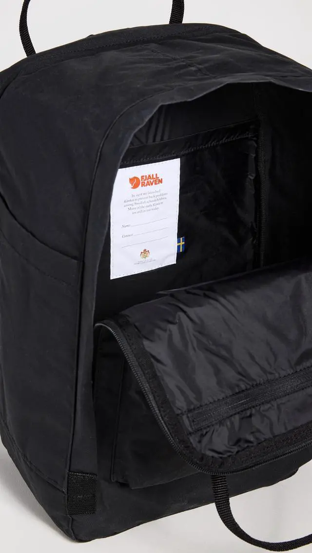 Alt view image 5 of 5 - Fjallraven Women's Kanken Laptop Backpack 17", Black, One Size