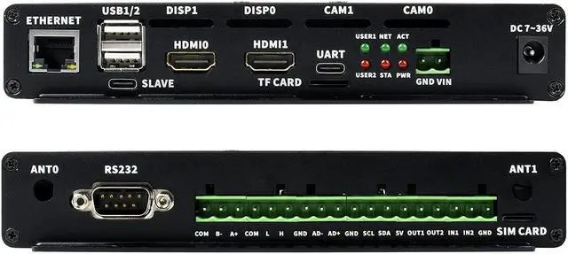 Alt view image 5 of 5 - Waveshare Industrial IoT Mini-Computer Based On Raspberry Pi Compute Module 4 (NOT Included) Waveshare CM4 Industrial IoT Board Inside PoE 5G/4G Metal Case with Cooling Fan