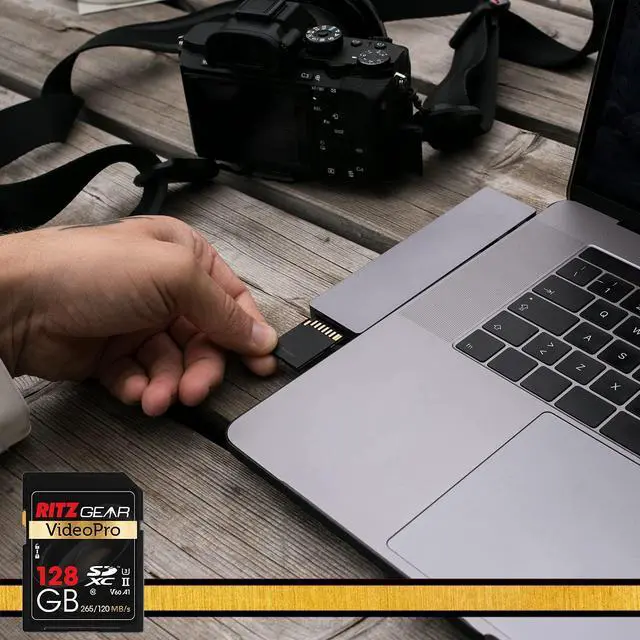 Alt view image 5 of 5 - Ritz Gear 128GB High-Speed SDXC UHS-II SD Card, C10, U3, V60, Full-HD & 8K Memory Card for DSLR, Cinema-Quality Video Cameras