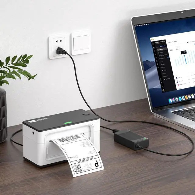 Alt view image 4 of 5 - MUNBYN Printer Power Adapter for 941 130 129, Printer Power Cable for 941 130 129, and Printer USB Cable for 941 130 129