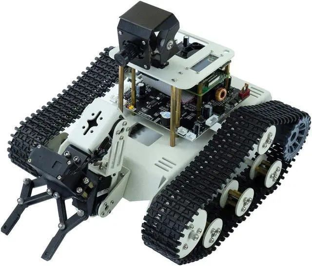 Main image of Yahboom Raspberry Pi 5 Robot Track Tank Car Kit with Robotic Arm Artificial Intelligence Learning Electronic Programming for Teens Adults (Transbot-SE with Pi 5 4G)